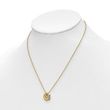 14K Two Tone Celestial Crescent Moon Necklace - Cailin's