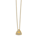 14K Gold Two Tone Triangle Trifecta Necklace - Cailin's