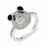 925 Sterling Silver Panda Bear CZ Ring - Cailin's