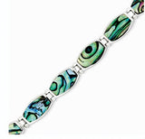 925 Sterling Silver Colourful Abalone Bracelet - Cailin's