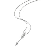 925 Sterling Silver CZ Pavé Arrow Necklace - Cailin's