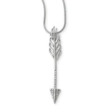 925 Sterling Silver CZ Pavé Arrow Necklace - Cailin's