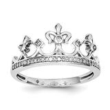 925 Sterling Silver diamond Crown Ring - Cailin's