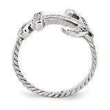 925 Sterling Silver Hope Anchor CZ Ring - Cailin's