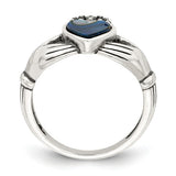 925 Sterling Silver Abalone Celtic Heart Ring - Cailin's