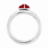 925 Sterling Silver diamond Lovely Ladybug Ring - Cailin's