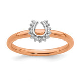 925 Sterling Silver Colour Me Fancy Horseshoe diamond Rings - Cailin's