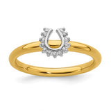 925 Sterling Silver Colour Me Fancy Horseshoe diamond Rings - Cailin's