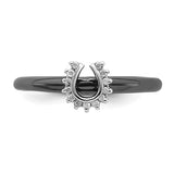 925 Sterling Silver Colour Me Fancy Horseshoe diamond Rings - Cailin's