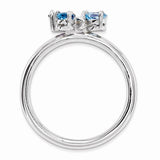 925 Sterling Silver Amethyst Blue Topaz Butterfly Ring - Cailin's