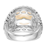 925 Sterling Silver Freshwater White Pearl Pavé diamond Ring - Cailin's