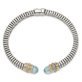 925 Sterling Silver Swiss Blue Topaz diamond Bracelet - Cailin's