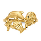 14K Yellow Gold Ocean Life Ring - Cailin's