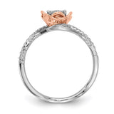 14K Two Tone Rose diamond Engagement Ring - Cailin's