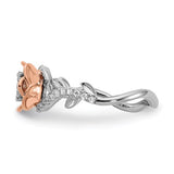 14K Two Tone Rose diamond Engagement Ring - Cailin's