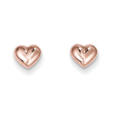 14K Rose Gold True Hearts Post Earrings - Cailin's