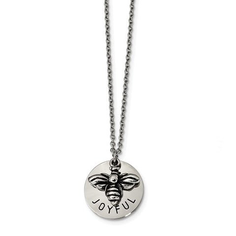 Stainless Steel Bumble Bee Joyful Necklace - Cailin's