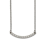 925 Sterling Silver CZ Classic Bar Necklace - Cailin's