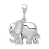 14K White Gold Elephant Necklace Charm - Cailin's