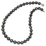 14K White Gold Saltwater Tahitian Black Pearl Necklace - Cailin's