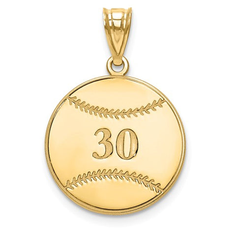 925 Sterling Silver Custom Name Baseball Necklace Charm - Cailin's
