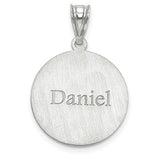 925 Sterling Silver Custom Name Baseball Necklace Charm - Cailin's