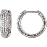 Sterling Silver CZ In Out Hoop Earrings - Cailin's