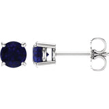 14K White Gold Sapphire Post Earrings - Cailins | Fine Jewelry + Gifts