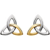 14K Gold Celtic Trinity Knot Post Earrings - Cailins | Fine Jewelry + Gifts