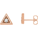 Triangle diamond Post Earrings - Cailins | Fine Jewelry + Gifts