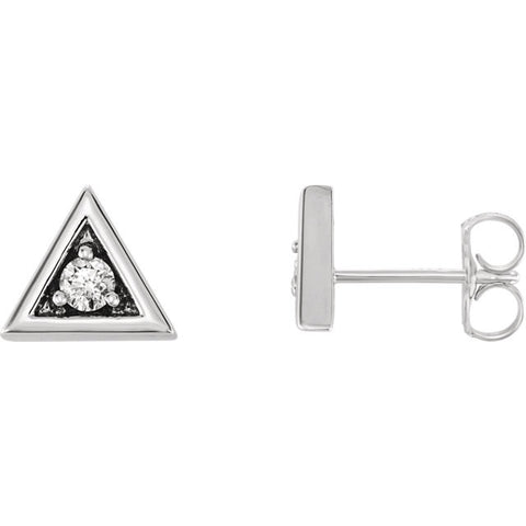 Triangle diamond Post Earrings - Cailins | Fine Jewelry + Gifts