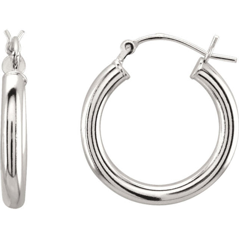 Sterling Silver Tube Hinge Hoop Earrings - Cailin's