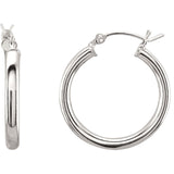 Sterling Silver Tube Hinge Hoop Earrings - Cailin's