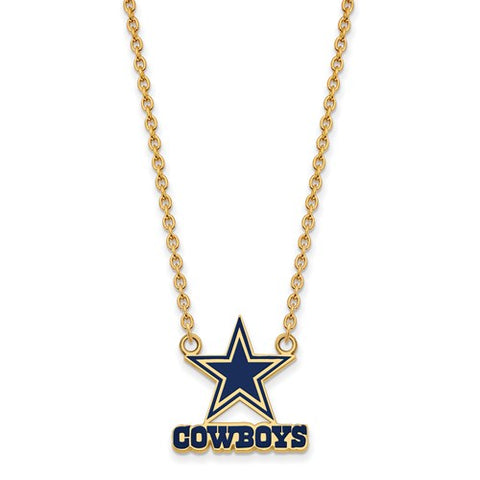 925 Sterling Silver NFL dallas Cowboys Football Necklace - Cailin's