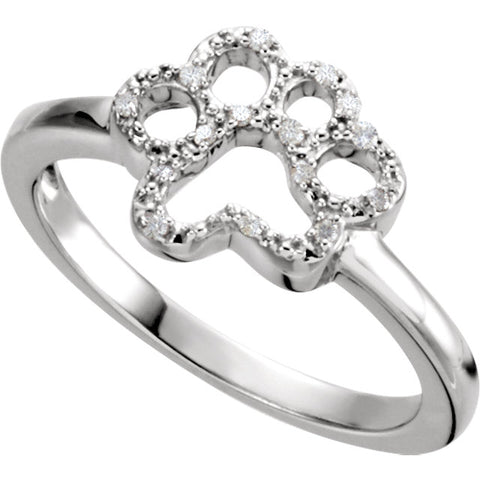 925 Sterling Silver diamond Paw Ring - Cailin's