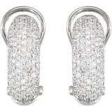 Omega Pavé 1.5 CT Luxury diamond Earrings - Cailins | Fine Jewelry + Gifts