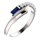 925 Sterling Silver Brilliant Baguette Gorgeous Gem diamond Ring - Cailin's