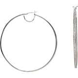 Sterling Silver CZ In Out Hoop Earrings - Cailin's