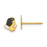 14K Yellow Gold Snow White Disney Post Earrings - Cailin's