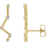 Spectacular diamond Constellation Star Ear Climbers - Cailin's