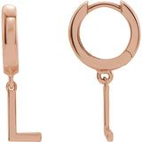 14K Gold Initial Name Letter Hoop Earrings - Cailin's