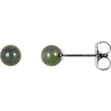 14K Gold Black Akoya Pearl Post Earrings - Cailins | Fine Jewelry + Gifts