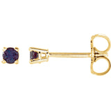 14K Yellow Gold Classic Gemstone Post Earrings - Cailins | Fine Jewelry + Gifts