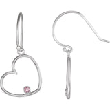 Wire Heart Gemstone Post Earrings - Cailins | Fine Jewelry + Gifts