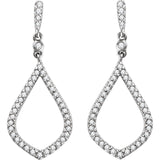 14K White Gold Geometric 1/4 CT diamond Earrings - Cailins | Fine Jewelry + Gifts