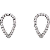 Geometric Oval Diamond Earrings - Cailin's
