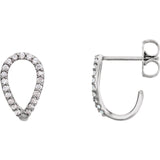 Geometric Oval Diamond Earrings - Cailin's