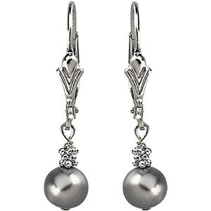 Sterling Silver Freshwater Color Pearl Leverback Earrings - Cailins | Fine Jewelry + Gifts