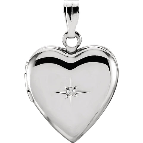 Sterling Silver diamond Accent Heart Locket - Cailin's