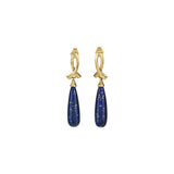 14k Yellow Gold Genuine Cabochon Lapis Post Earrings - Cailins | Fine Jewelry + Gifts